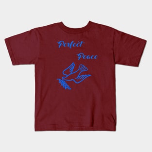 Perfect peace - bible verse - Jesus God worship witness Christian design Kids T-Shirt